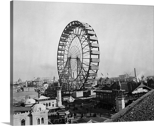 Ferris Wheel at Fair, Chicago, Illinois Wall Art, Canvas Prints, Framed ...