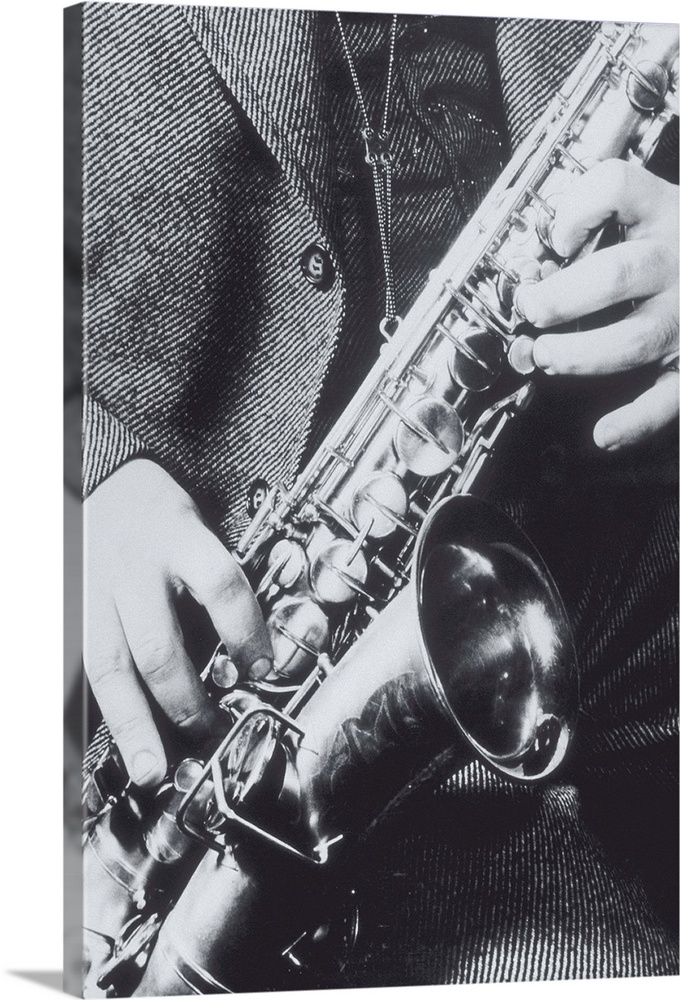 FINGERS POSITIONED ON SAXOPHONE, 1940