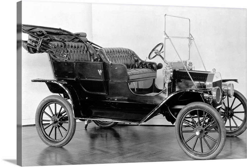 The first Model T Ford, built in 1908.