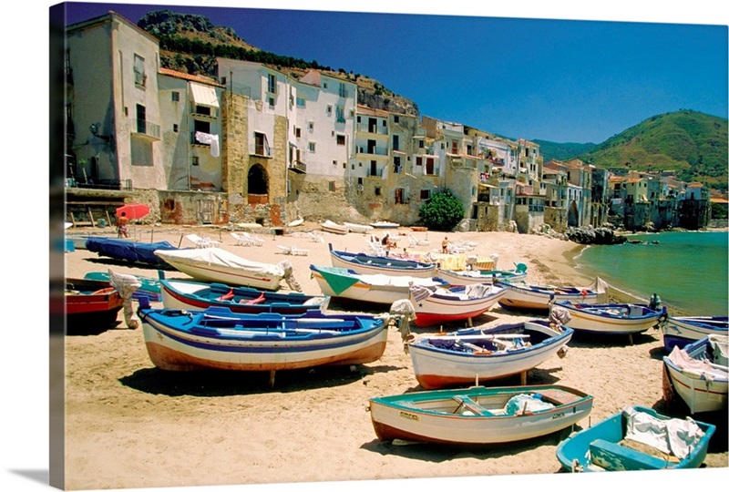 Old Wooden Sicilian Fishing Boats Photo Photograph Cool Wall Decor