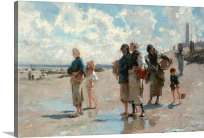 Fishing For Oysters At Cancale
