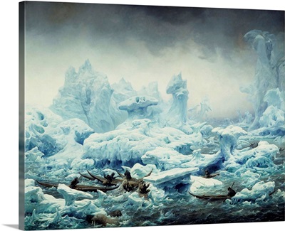 Fishing for Walrus in the Arctic Ocean by Francois-Auguste Biard