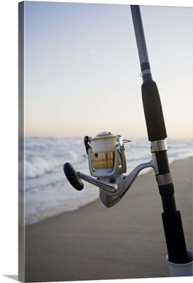 Fishing pole on the beach