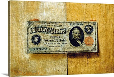 Five Dollar Bill By Victor Dubreuil