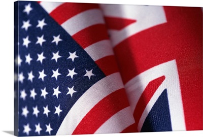 Flags of United Kingdom and United States of America