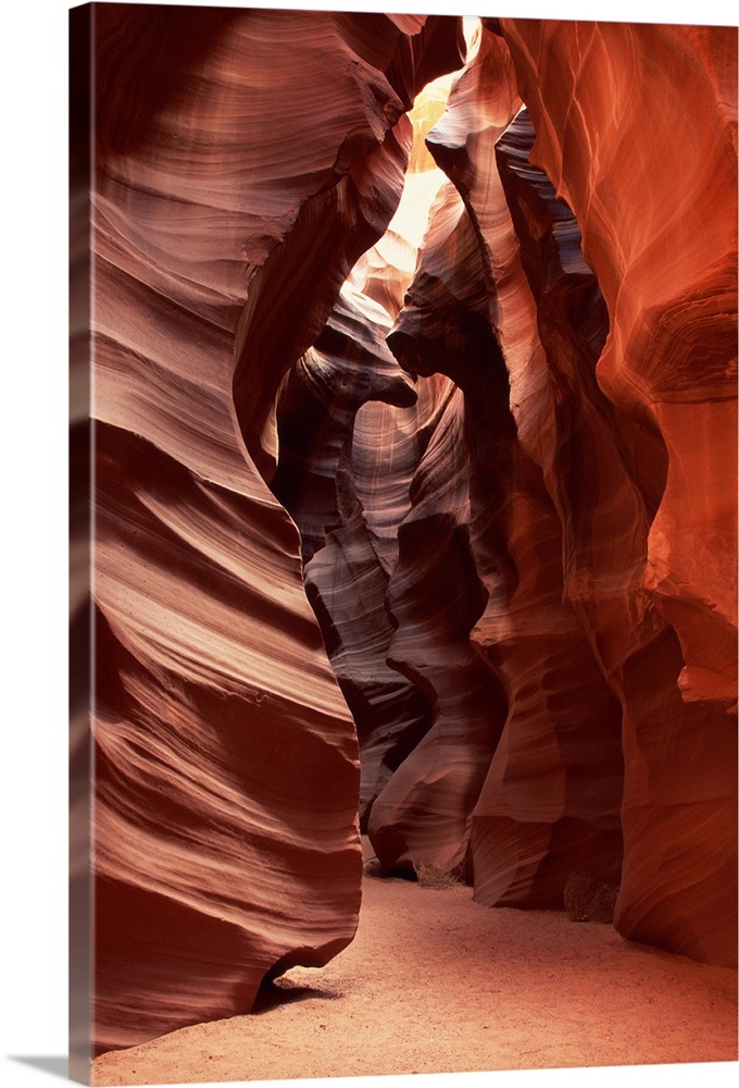 Flashflood-eroded sandstone formations of Antelope Slot Canyon , Arizona