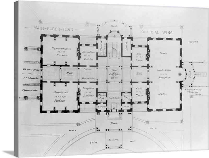 Floor Plan Of The White House | Great Big Canvas