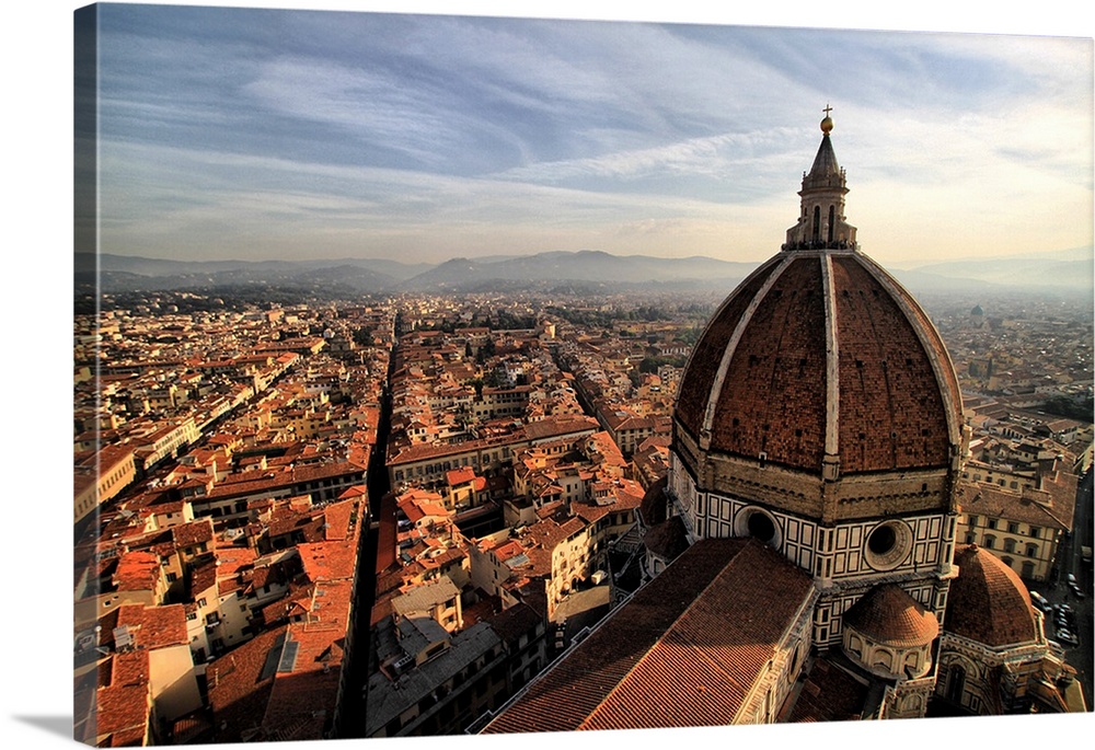 Early one morning, I climbed to the top of the Campanile to catch the dome of the Duomo.  I think it was worth the climb!