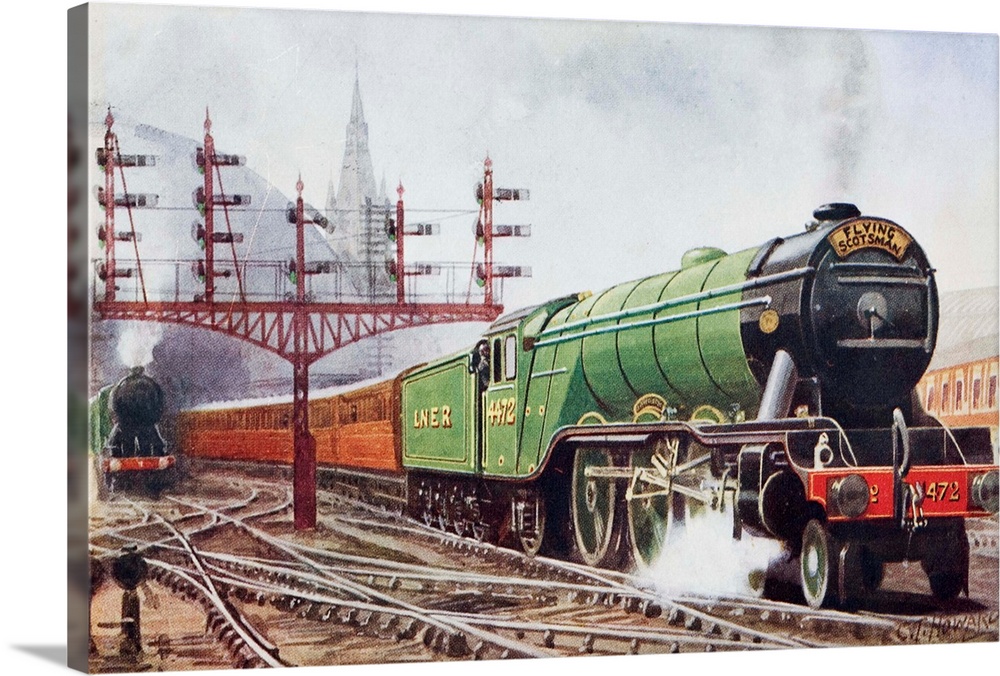 Flying Scotsman, first of Nigel Gresley's class A1 LNER Pacific steam locomotives, hauls the 10a.m. non-stop express train...