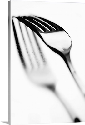 Fork with shadow, close-up