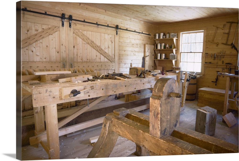 Fort Edmonton, Alberta, Canada, old woodworking workshop