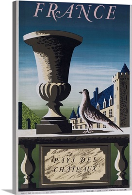 France, Country Of Chateau, French Travel Poster