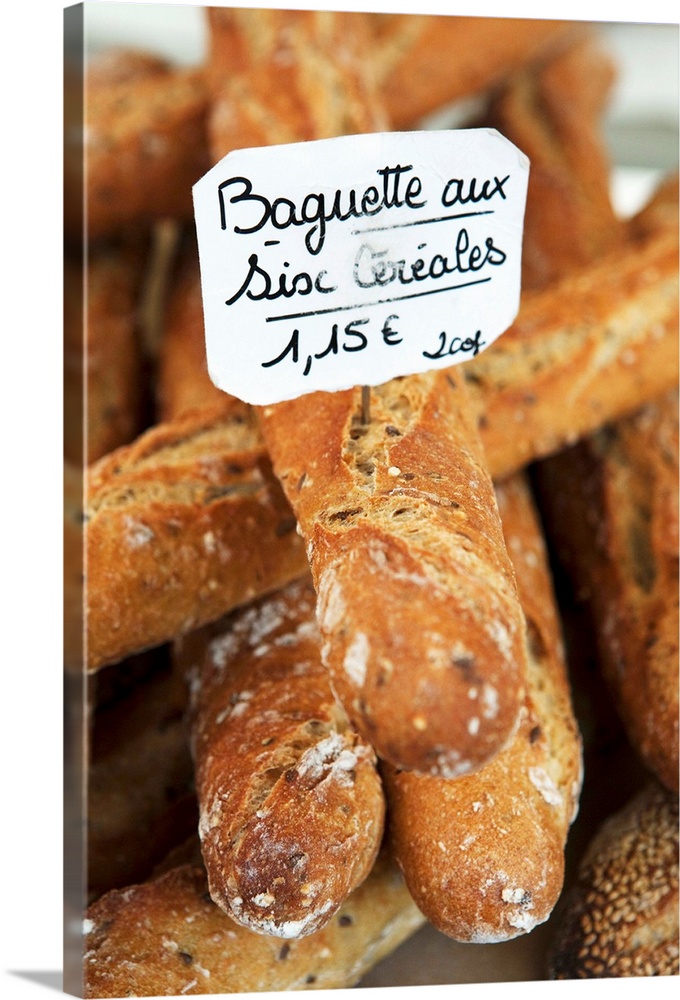 French bread at a market, France