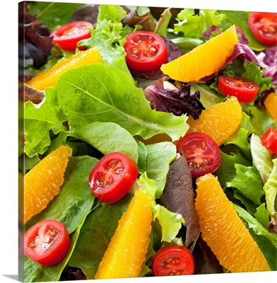 Fresh salad on plate