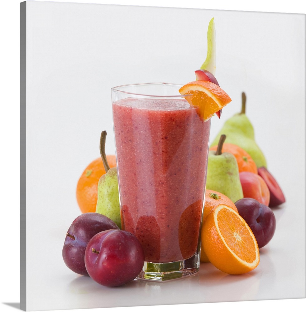 Freshly made fruit smoothie