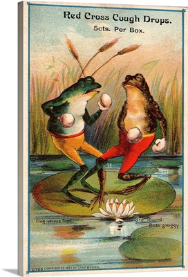 Frog Versus Toad Red Cross Cough Drops Advertisement