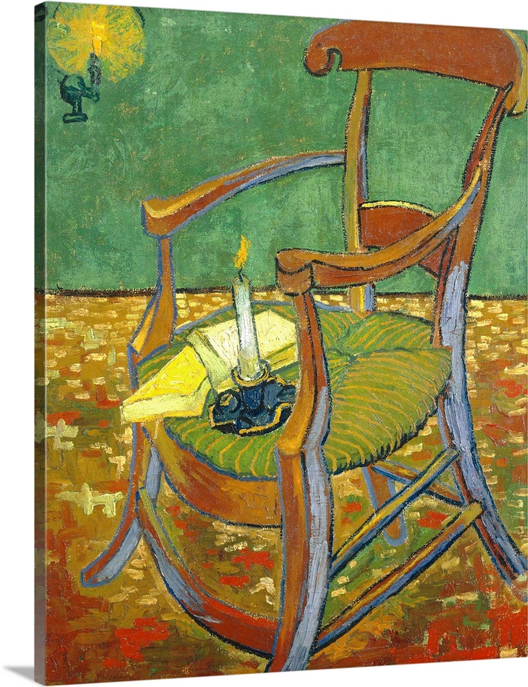 Vincent van Gogh (Dutch, 1853-1890), Gauguin's Chair, 1888. Oil on canvas, 72.5 x 90.3 cm (28.5 x 35.5 in). Van Gogh Museu...