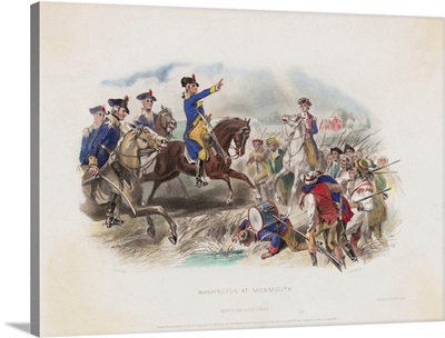 George Washington and His Men During Monmouth Battle