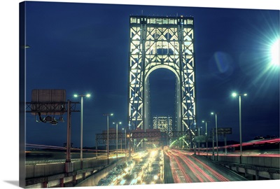 George Washington Bridge and traffic, New Jersey, NYC