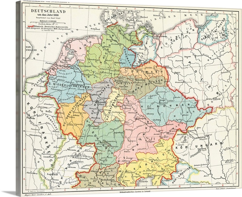 German Map of Germany | Great Big Canvas