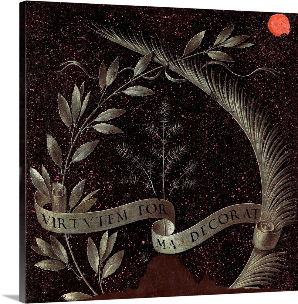 Leonardo da Vinci (Italian, 1452-1519), Ginevra de' Benci (verso inscribed wreath), c. 1474/78, oil on panel, 38.1 x 37 cm...