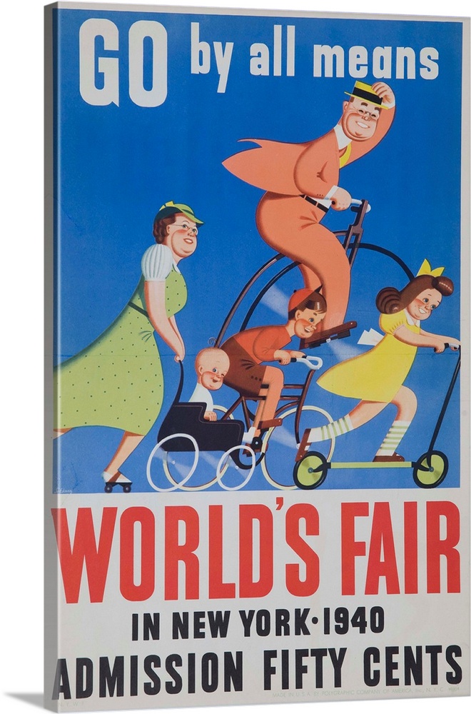 1964 NYC World's Fair Poster Go By All Means