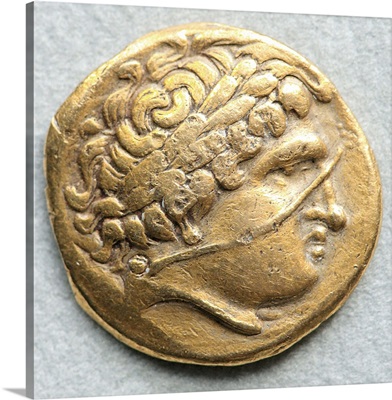 Gold Coin With Head Of Apollo