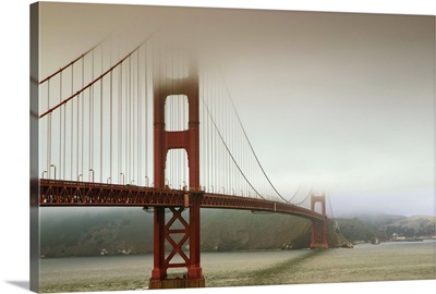 Golden Gate Bridge in the fog, San Francisco, California