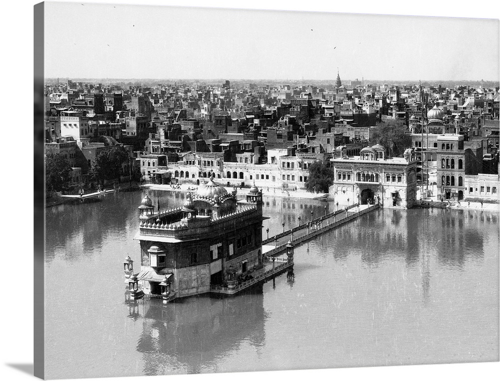 The city of Amritsar sprawls beyond the holy Sikh shrine, known as the Golden Temple. The temple building lies at the cent...