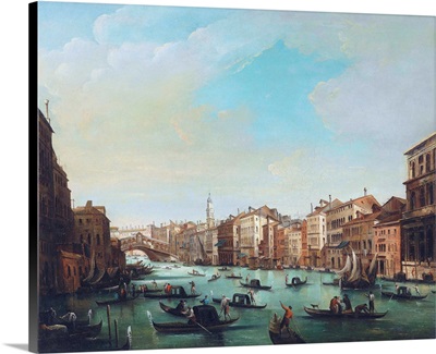 Grand Canal Of Venice And Rialto Bridge