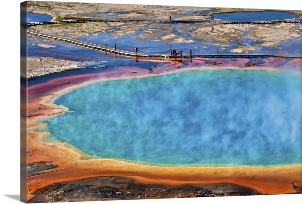 Ariel view of Grand Prismatic Spring, Yellowstone National Park, Wyoming, USA