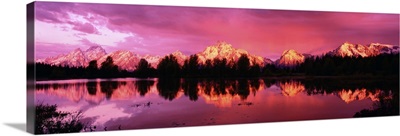 Grand Tetons at Sunset and Jenny Lake