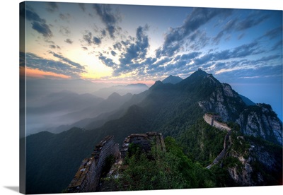 Great Wall of China at JianKou, unrestored section