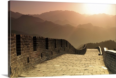 Great Wall of China, Badaling Section in early morning.