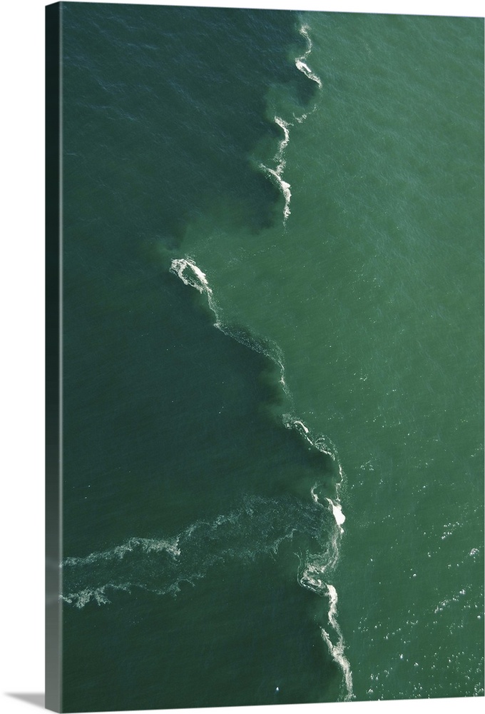 Green tones and waves in ocean (aerial view), Cape of Good Hope, Western Cape Province, South Africa
