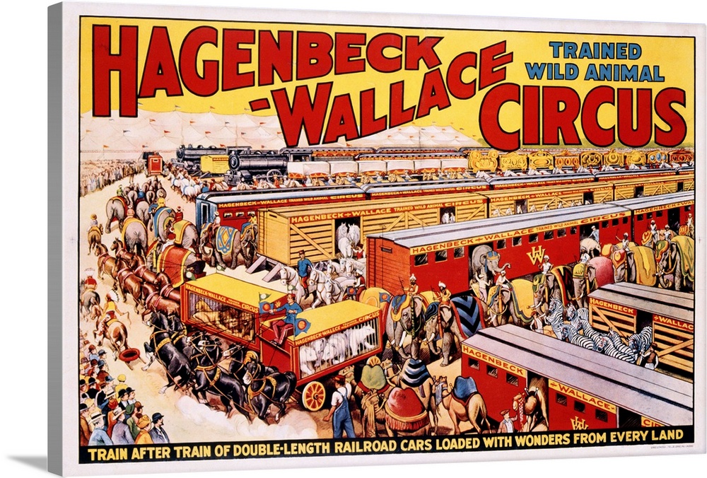 Hagenbeck-Wallace Trained Wild Animal Circus Poster