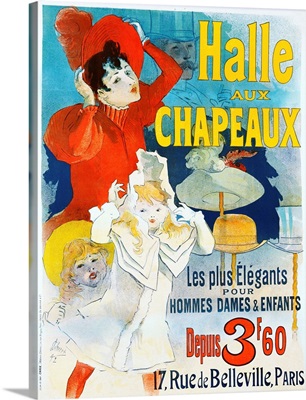 Halle Aux Chapeaux Poster By Jules Cheret