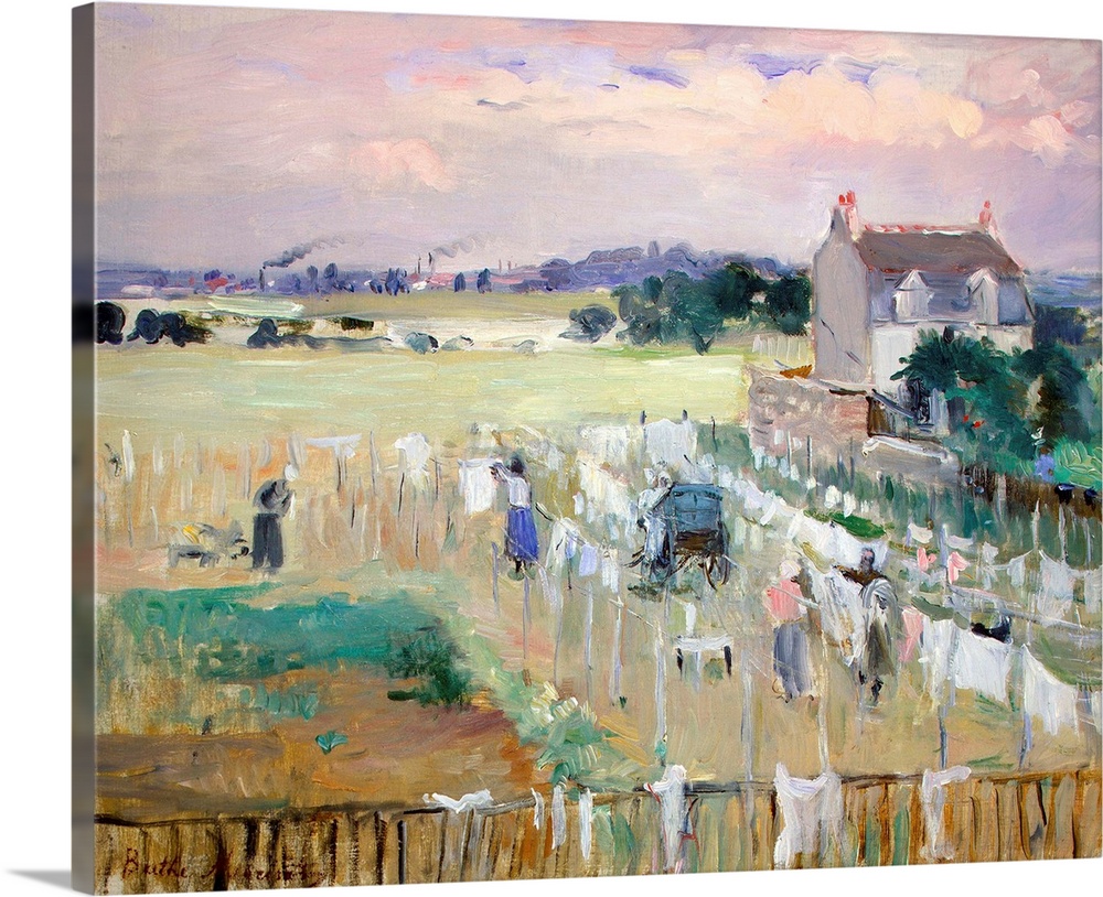 Percher de Blanchisseuses (Hanging the Laundry out to Dry). 1875. Oil on canvas. 33 x 40.6 cm (13 x 16 in). National Galle...