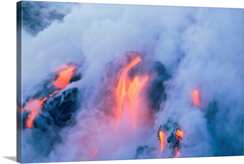 Hawaii volcanoes National Park with Kilaeua lava flow | Great Big Canvas