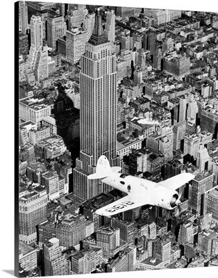 Hawks Airplane in Flight over New York City