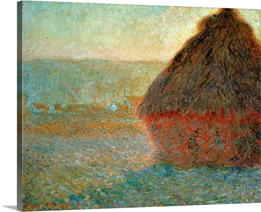 Haystack At Sunset
