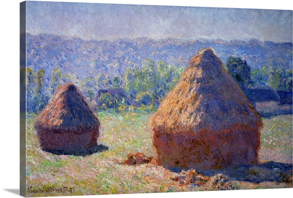 Haystacks, end of the summer at Giverny. Painting by Claude Monet (1840-1926), 1891. 0,6 x 1 m. Orsay Museum, Paris