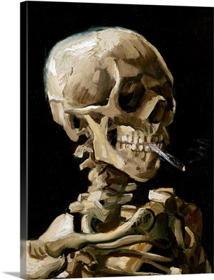 Head Of A Skeleton With A Burning Cigarette By Vincent Van Gogh