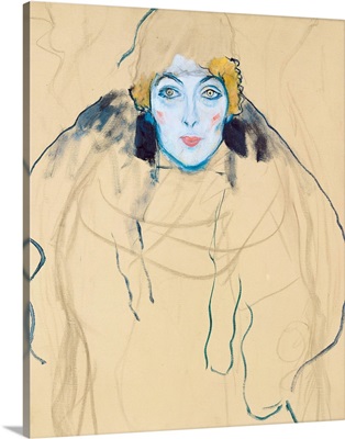 Head Of A Woman By Gustav Klimt