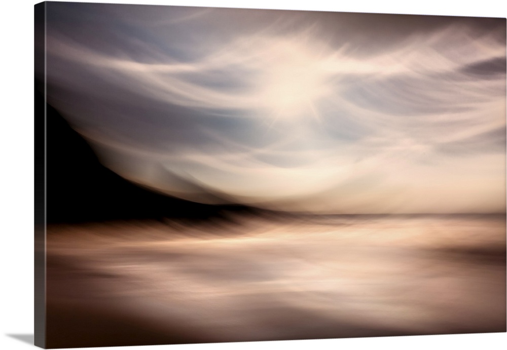 Headland abstracts, Portwrinkle beach in southeast Cornwall. Photograph taken using a technique called ICM (intentional ca...