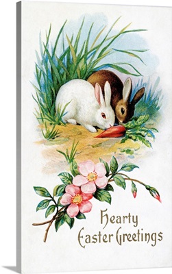Hearty Easter Greetings Postcard