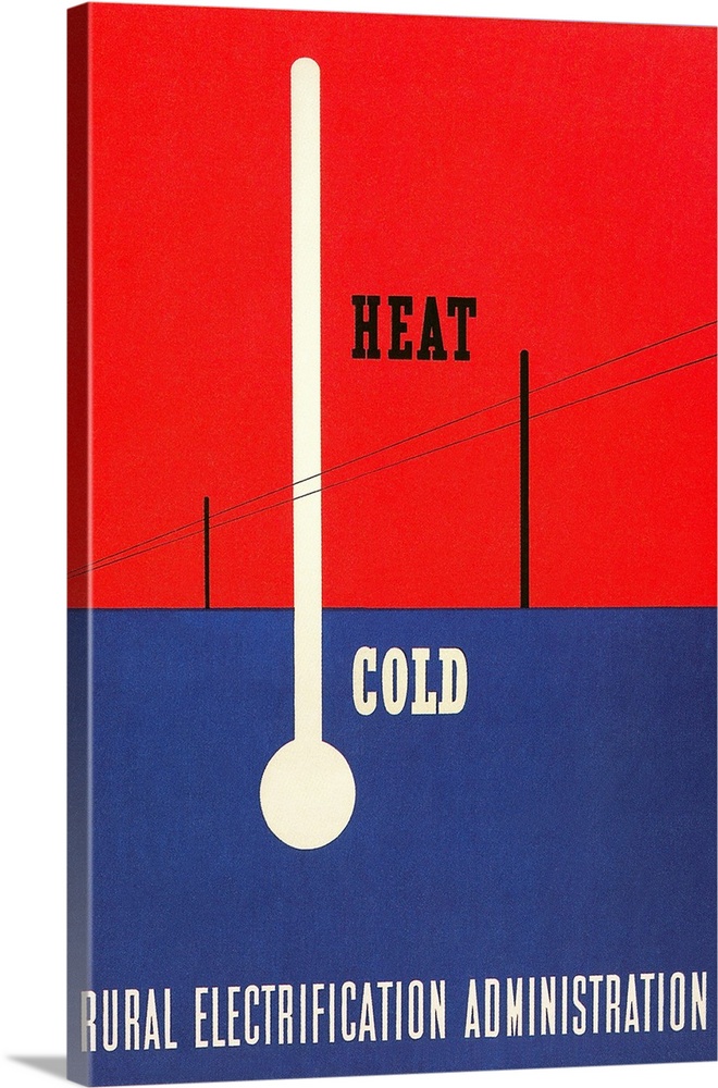 Heat And Cold, Rural Electrification Administration Poster