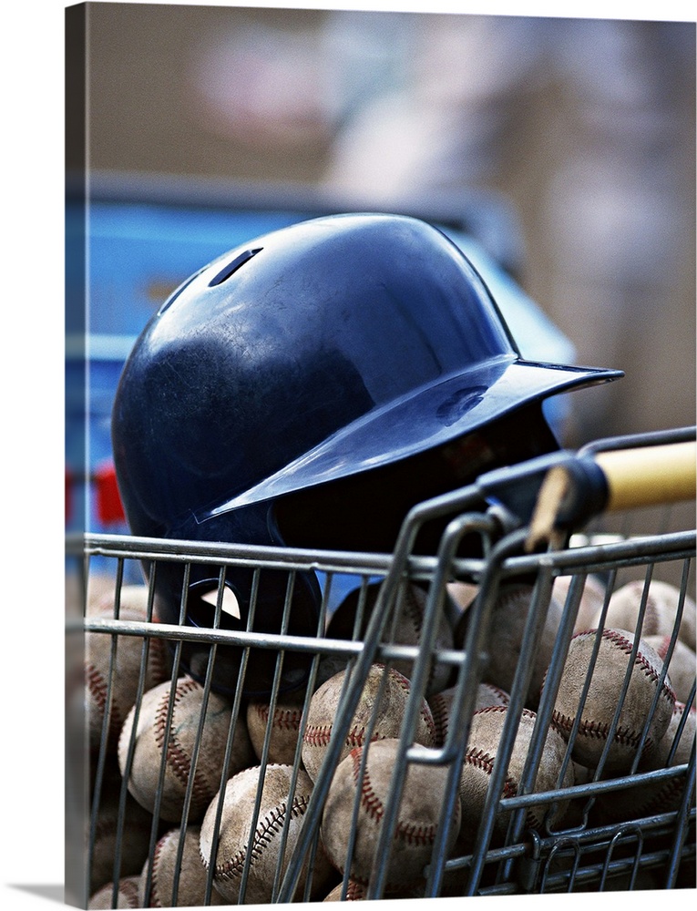 Helmet and Baseball Ball