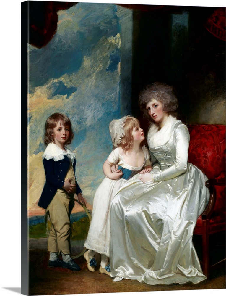 George Romney (British, 17341802), Henrietta, Countess of Warwick, and Her Children, 1787-89, oil on canvas, 202.6  156.2 ...
