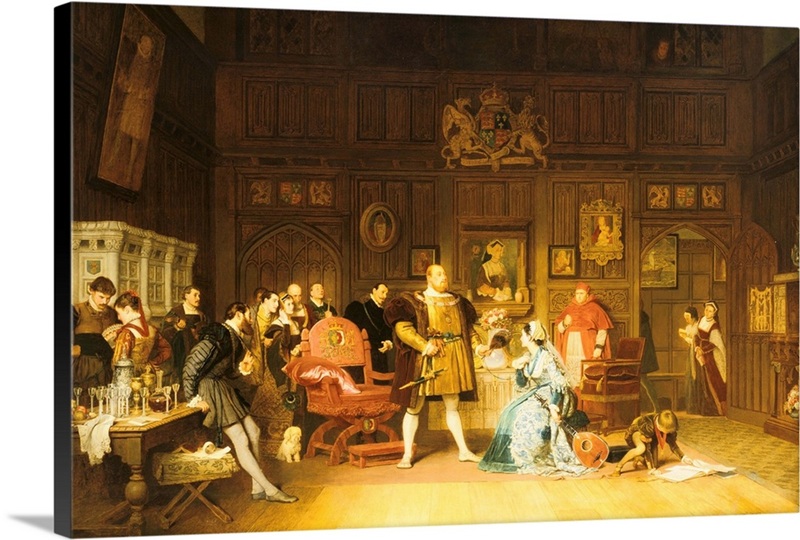 Henry VIII and Anne Boleyn Observed by Queen Catherine | Great Big Canvas
